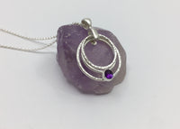 Necklace with Gemstone Pendant - Argentium Sterling Silver - More gemstone options available