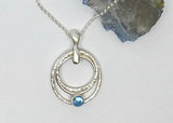 Necklace with Gemstone Pendant - Argentium Sterling Silver - More gemstone options available