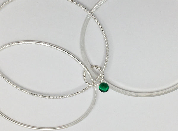 Bangle Bracelet - Argentium Sterling Silver