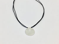 Argentium Sterling Silver - Short Necklace with Round Night Sky Pendant