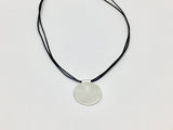 Argentium Sterling Silver - Short Necklace with Round Night Sky Pendant