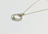 Necklace with Gemstone Pendant - Argentium Sterling Silver - More gemstone options available