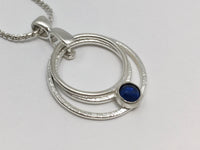 Necklace with Gemstone Pendant - Argentium Sterling Silver - More gemstone options available